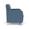 Lesro Siena Lounge Reception Wide Guest Chair w/ Front Casters, Brushed Steel Back Legs, MD Titan Uph SN1201 - alternate 2